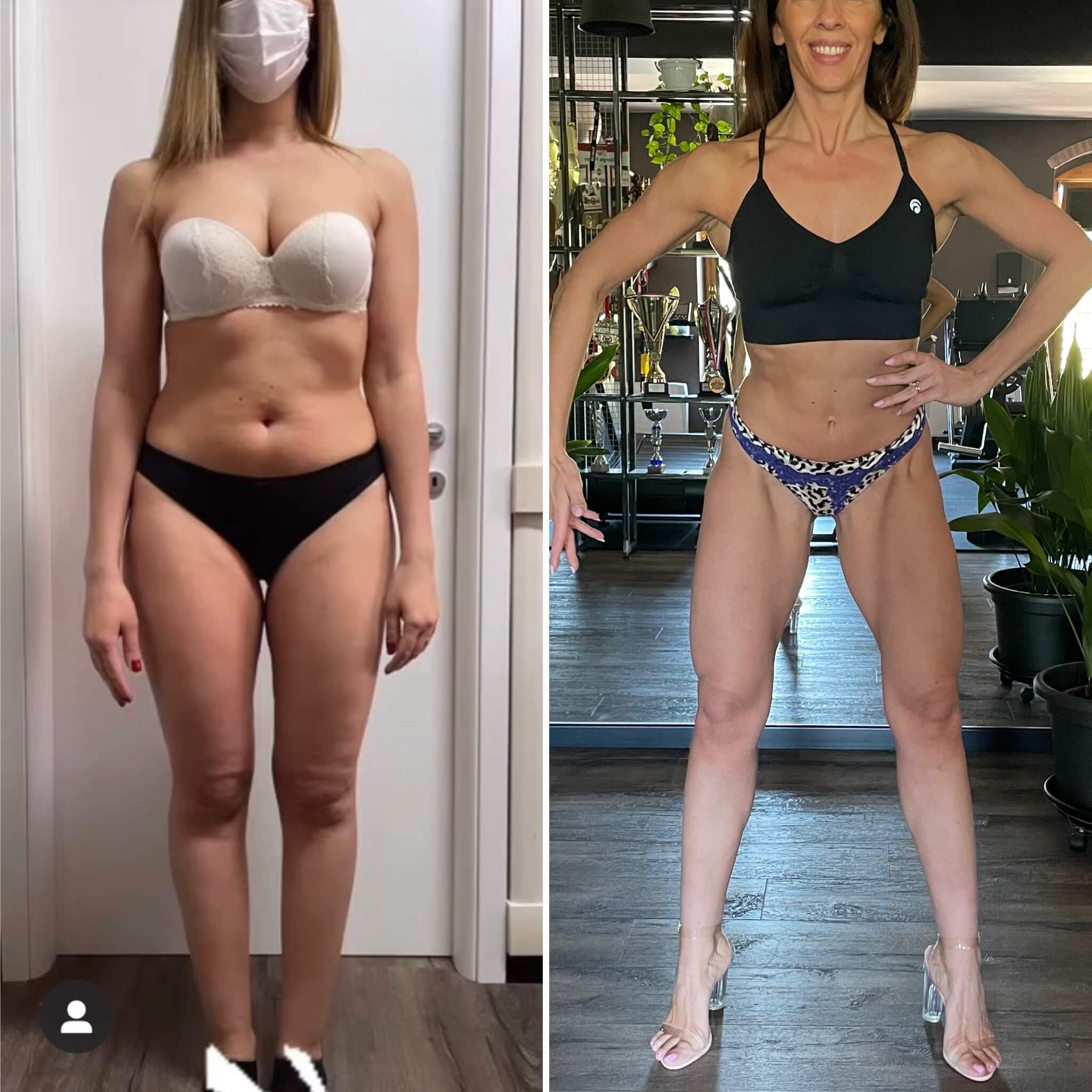 Personal Trainer per donne a Verona e provincia - foto prima/dopo cliente